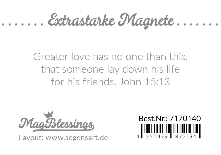 Magnet - Kreuz und Herz - This is love