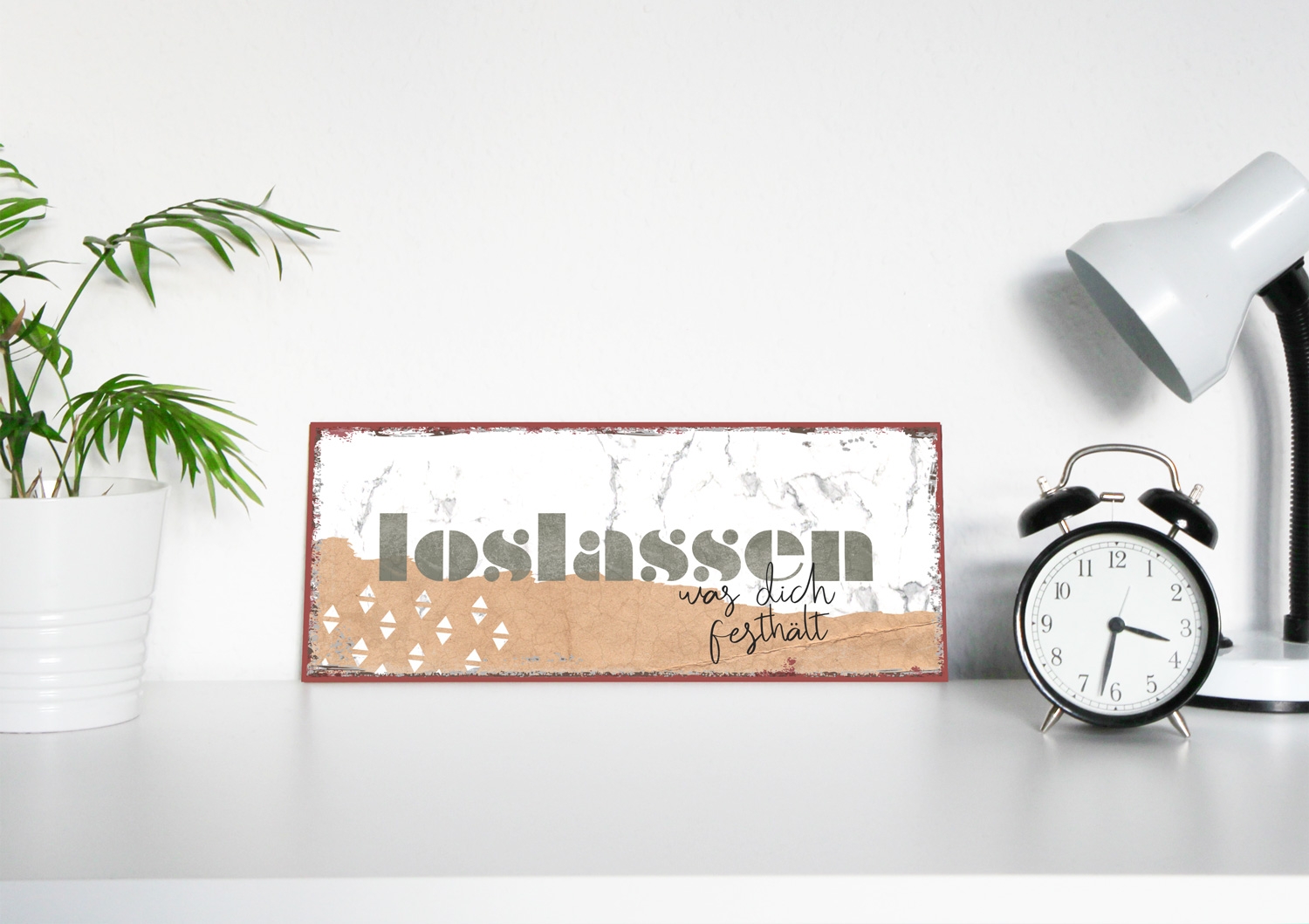 Metallschild lang - Loslassen Metallschild lang - Loslassen