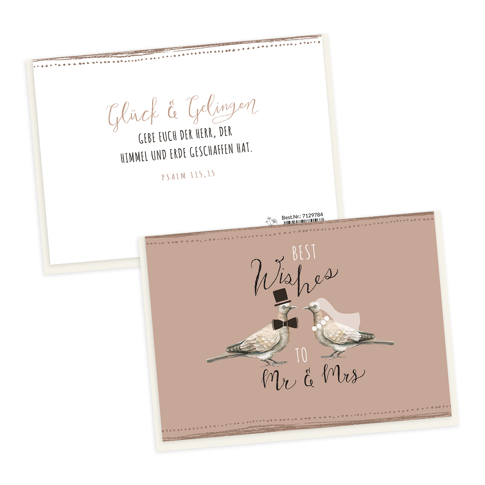 Faltkarte - Best Wishes to Mr and Mrs