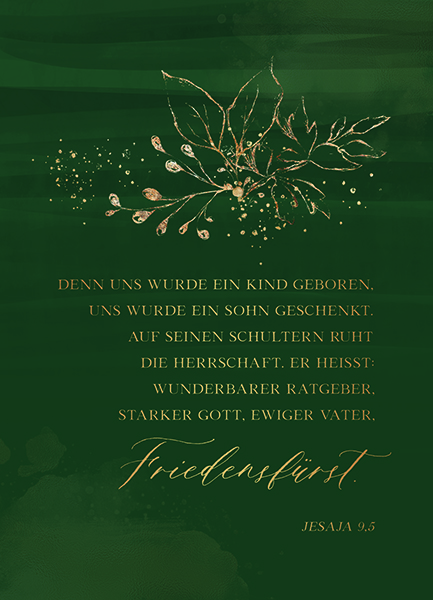XL-Postkarte Big Blessing Gold - Friedensfürst