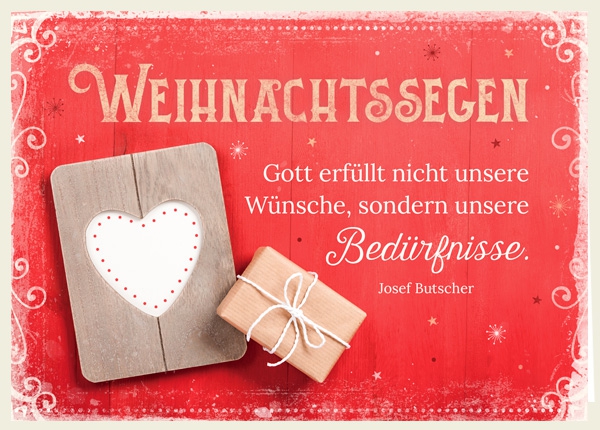 Faltkarte - Weihnachtssegen - Bedürfnisse Faltkarte - Weihnachtssegen - Bedürfnisse