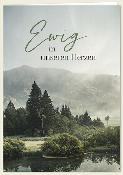 Faltkarte Naturpapier – Ewig in unseren Herzen Faltkarte Naturpapier - Ewig in unseren Herzen