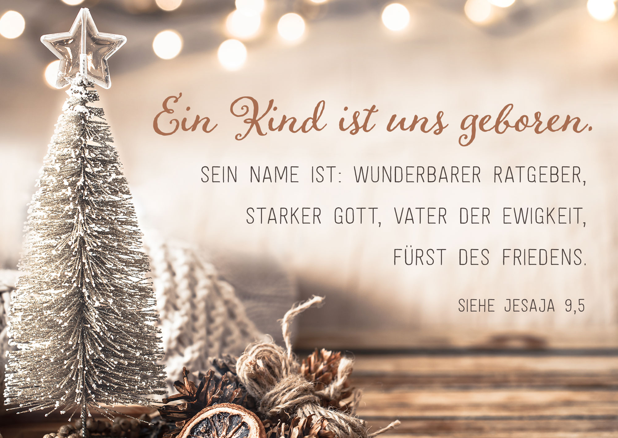 Postkarte – Ein Kind ist uns geboren – Weihnachten Postkarte - Ein Kind ist uns geboren – Weihnachten