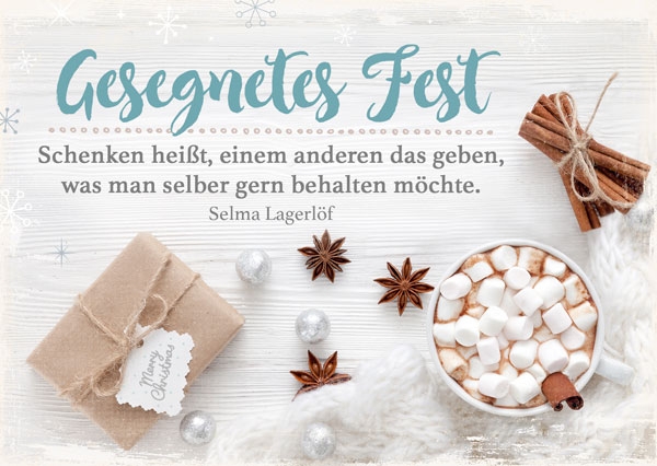 Postkarte - Schenken heißt Postkarte - Schenken heißt