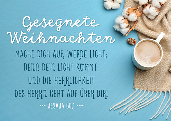 Postkarte - Gesegnete Weihnachten - Werde Licht Postkarte - Gesegnete Weihnachten - Werde Licht