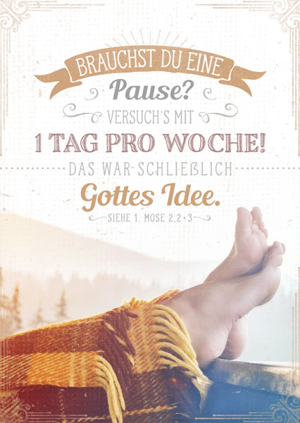 Postkarte - 1 Tag pro Woche Postkarte - 1 Tag pro Woche