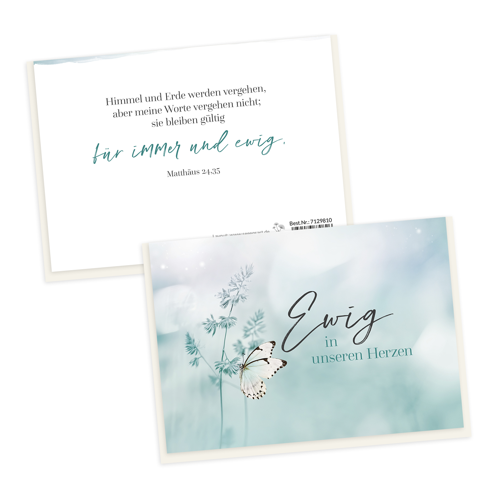 Faltkarte - Ewig in unseren Herzen (Schmetterling)