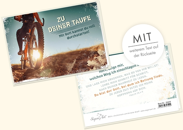 Faltkarte - Zu deiner Taufe - Durchstarten Faltkarte - Zu deiner Taufe - Durchstarten