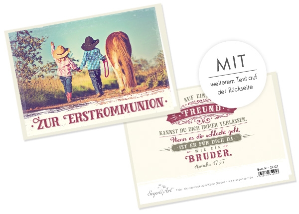 Faltkarte - Zur Erstkommunion - Freund Faltkarte - Zur Erstkommunion - Freund