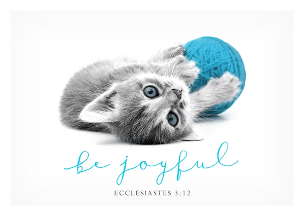 Postkarte Black & White - Be joyful Postkarte Black & White - Be joyful