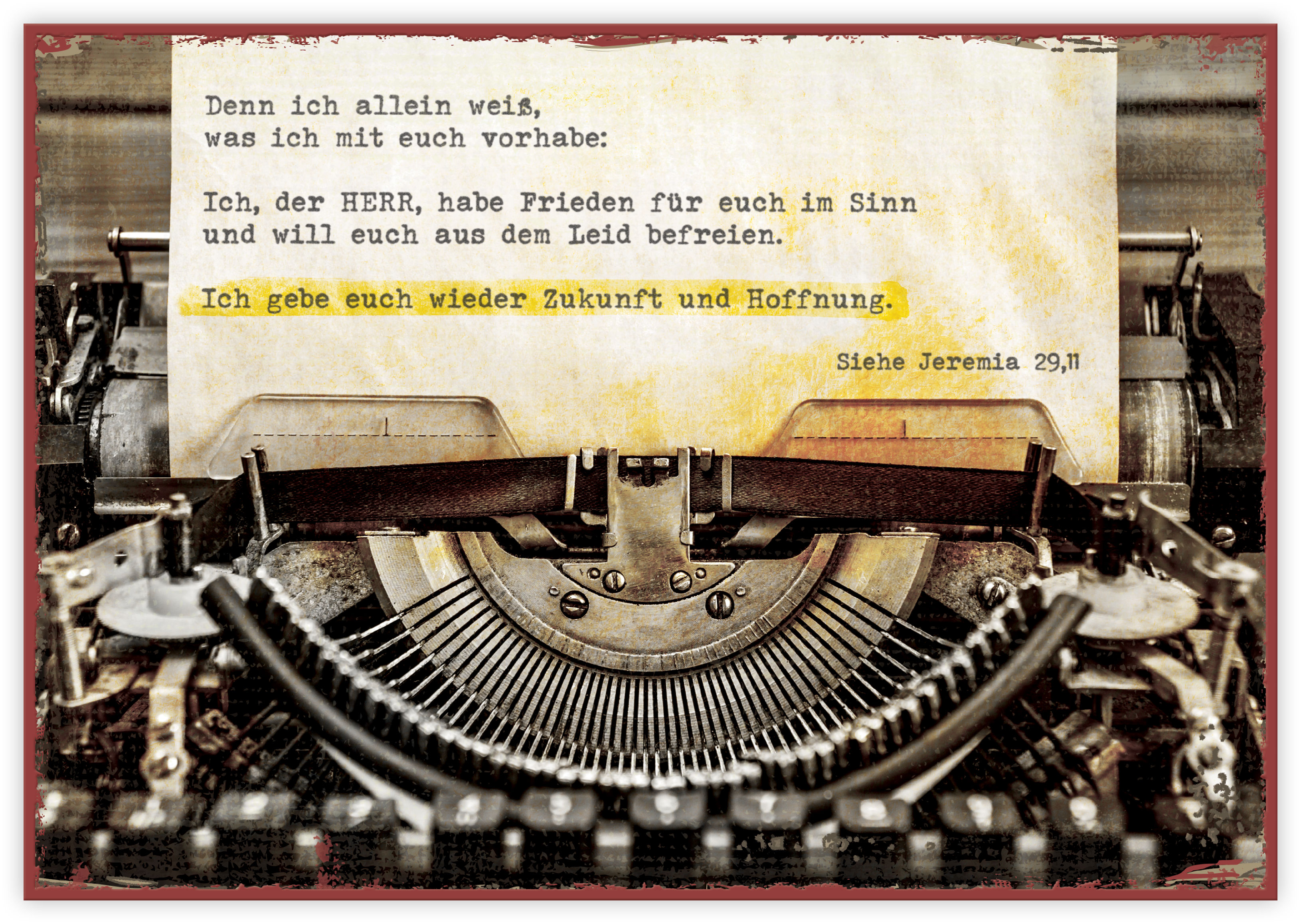 Metallschild klein – Zukunft und Hoffnung