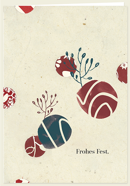 Faltkarte Naturpapier - Frohes Fest Faltkarte Naturpapier - Frohes Fest