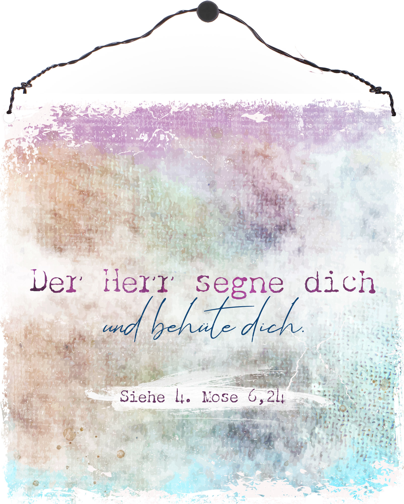 Holzschild quadratisch – Der Herr segne dich