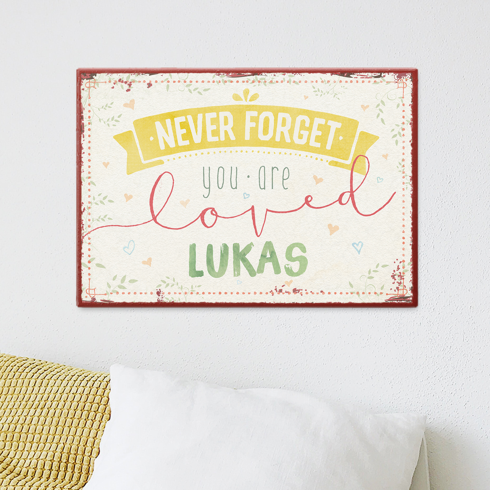 Persönliches Metallschild klein - You are loved