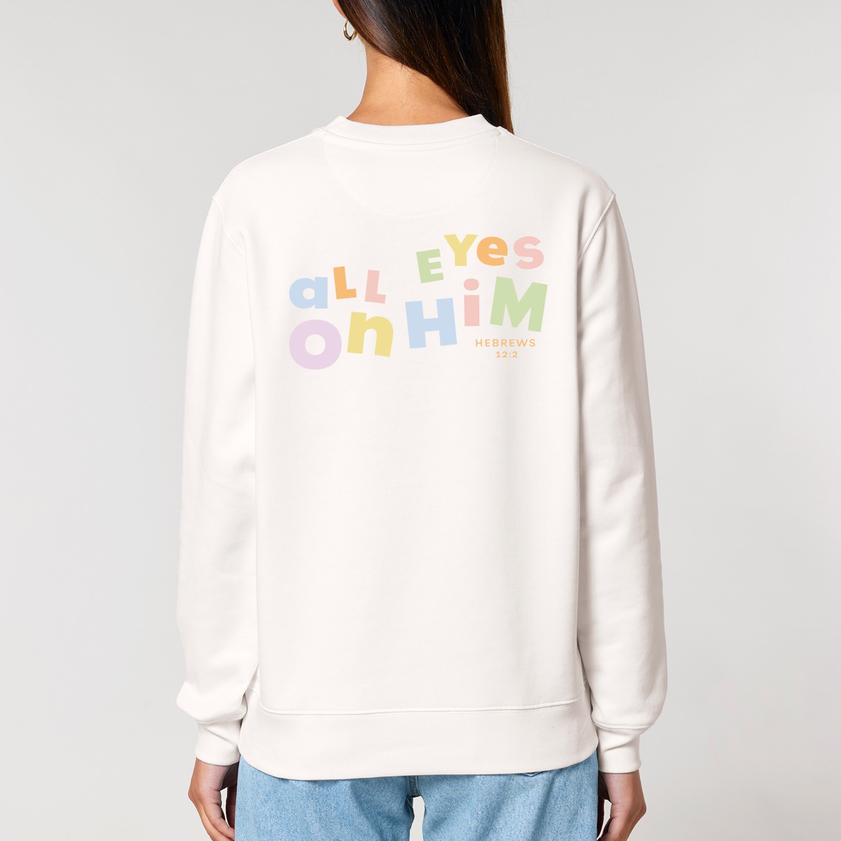 Sweater AllEyesOnHim (weiß)
