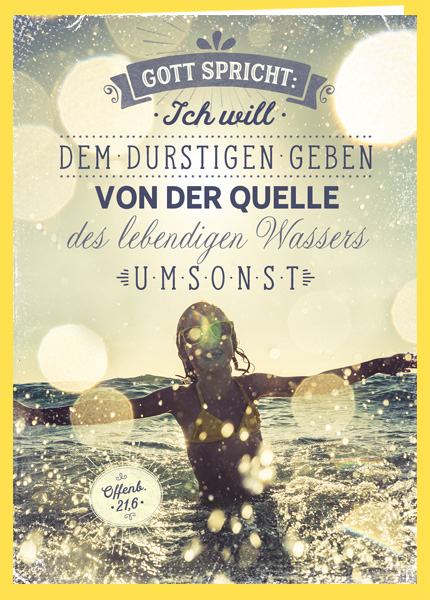 Faltkarte - Ich will dem Durstigen geben (Wasser) Faltkarte - Ich will dem Durstigen geben (Wasser)