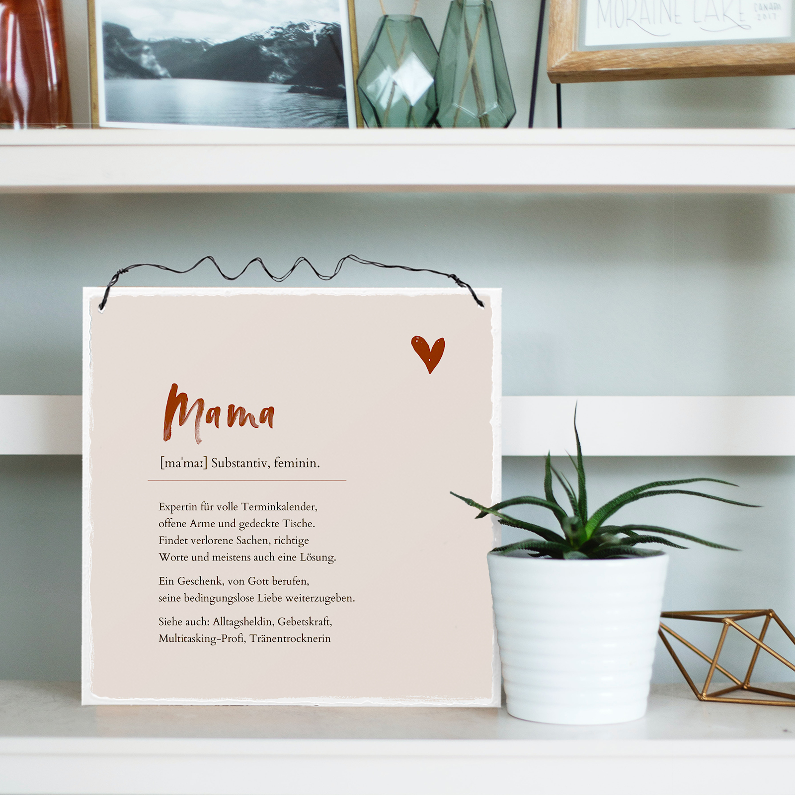 Holzschild klein - Mama - Definition