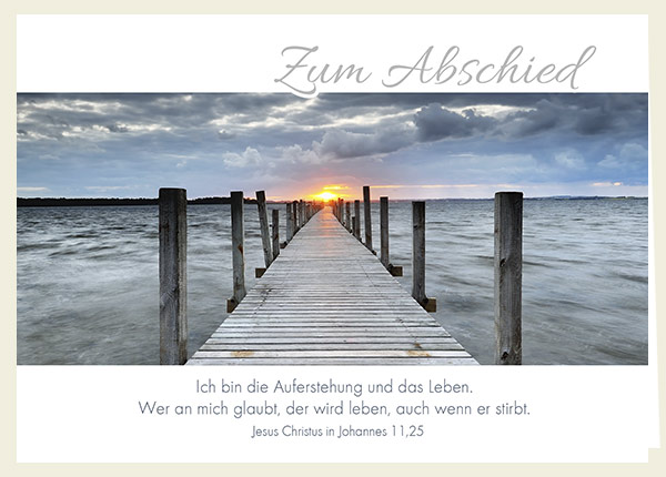Faltkarte - zum Abschied (Steg) Faltkarte - zum Abschied (Steg)