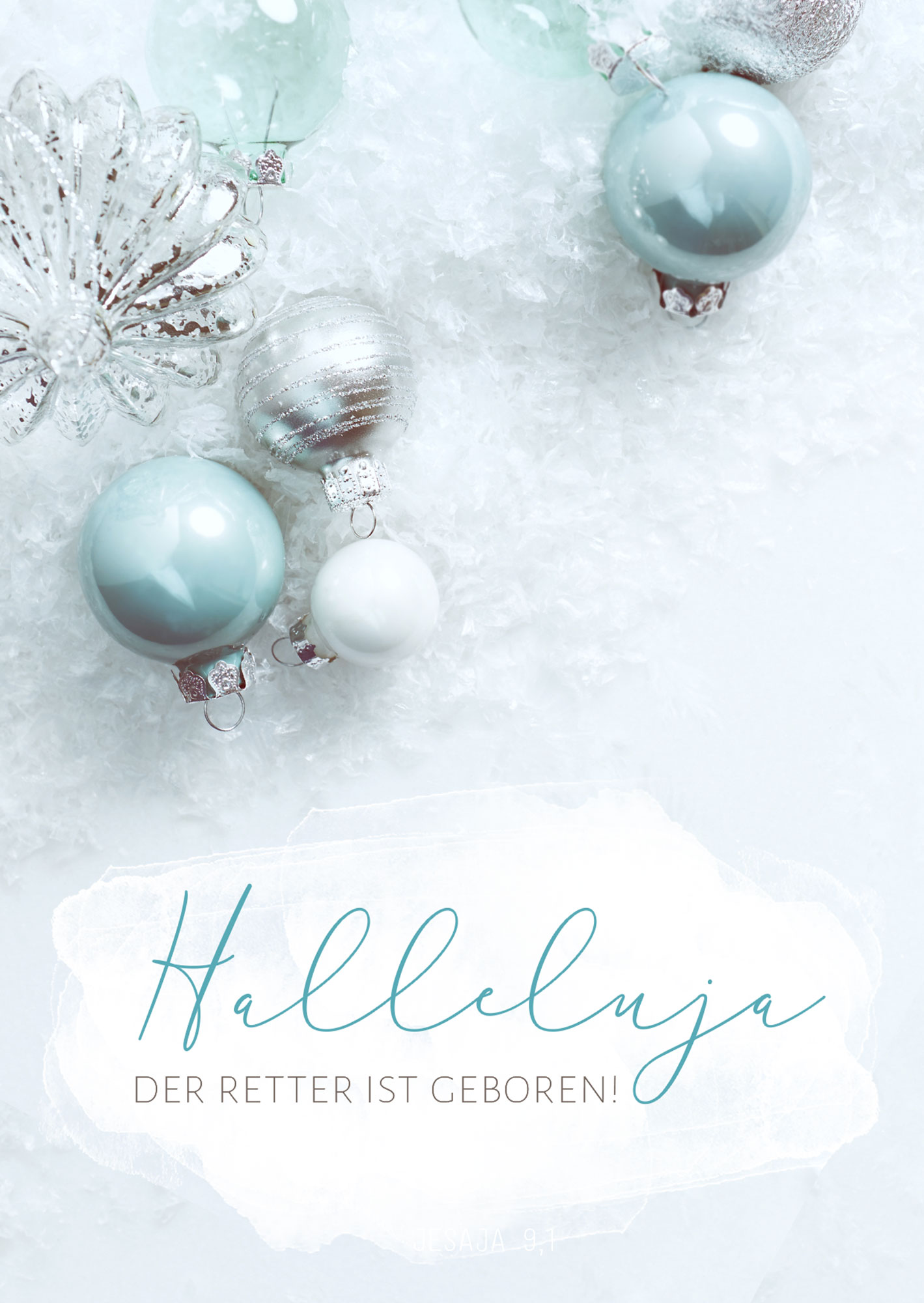 Postkarte - Halleluja, der Retter ist geboren – Weihnachten