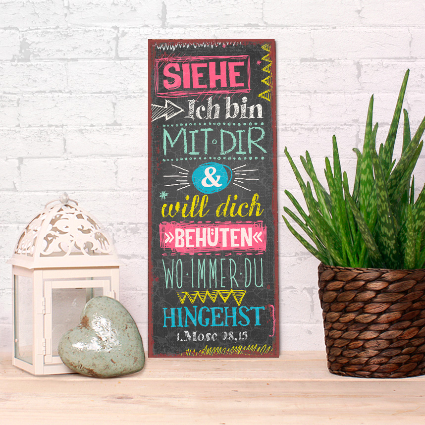 Metallschild lang - Wo immer du hingehst Metallschild lang - Wo immer du hingehst