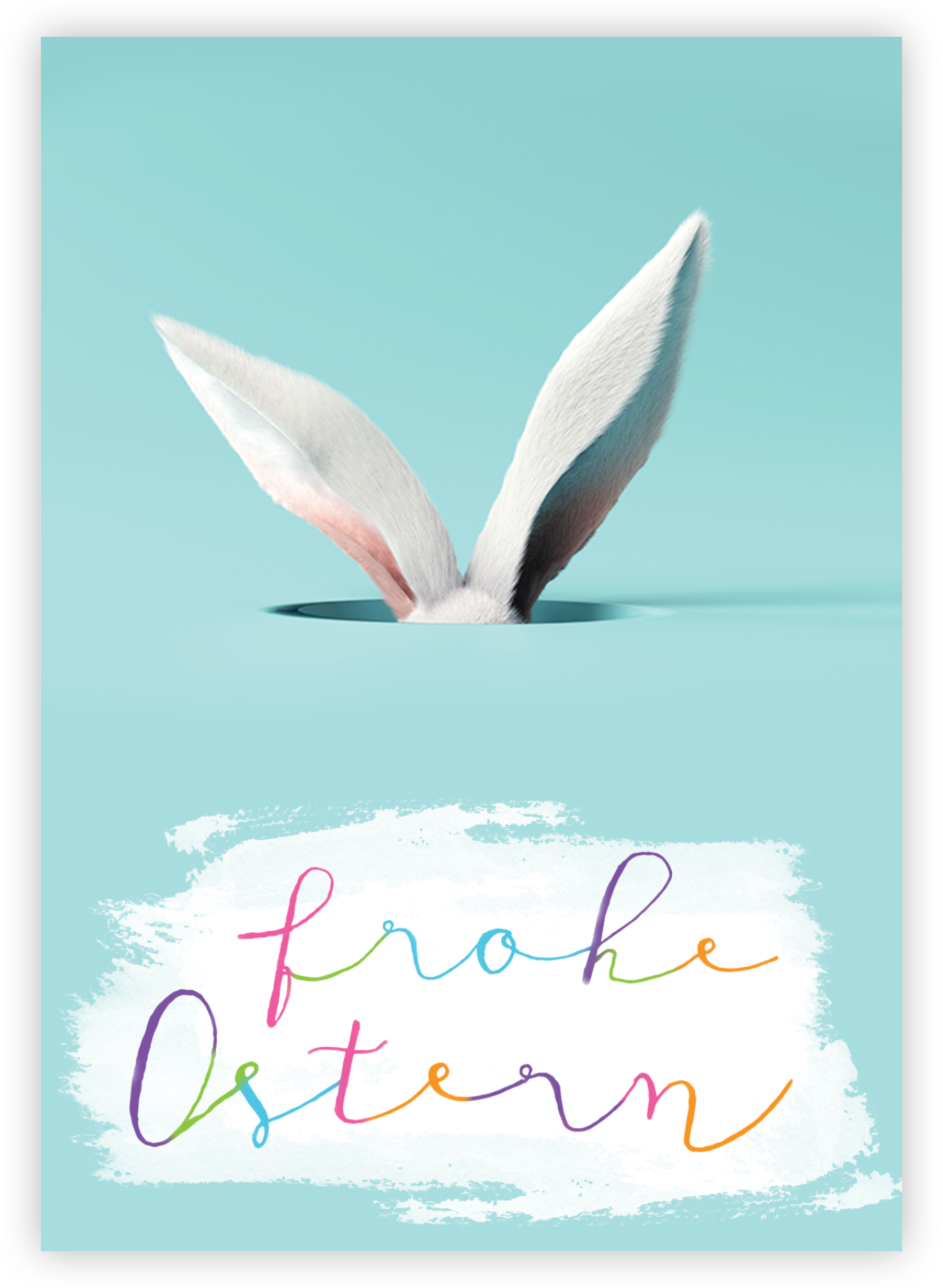 Postkarte - Frohe Ostern (Hasenohren)