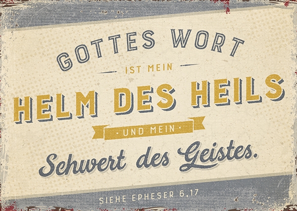 Postkarte - Helm des Heils