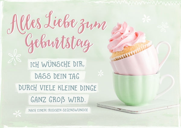 Postkarte - Zum Geburtstag - Ganz groß Postkarte - Zum Geburtstag - Ganz groß