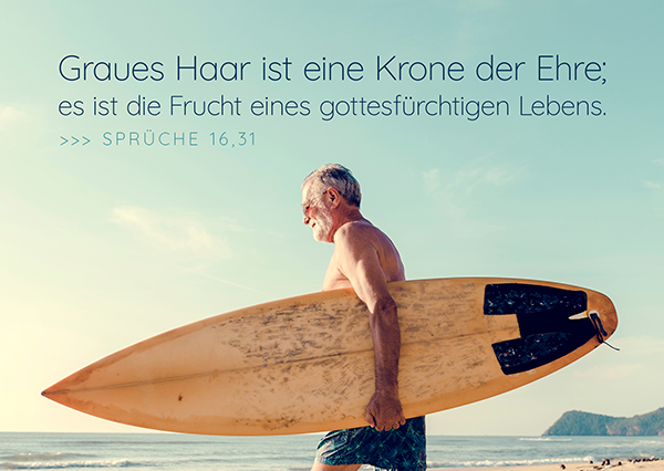 Postkarte – Graues Haar