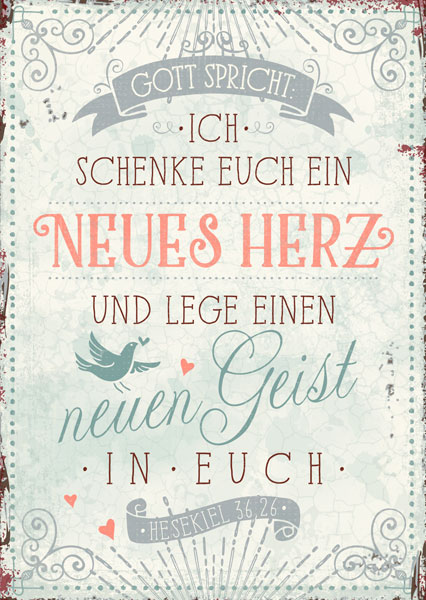 Postkarte - Ich schenke euch ein neues Herz Postkarte - Ich schenke euch ein neues Herz