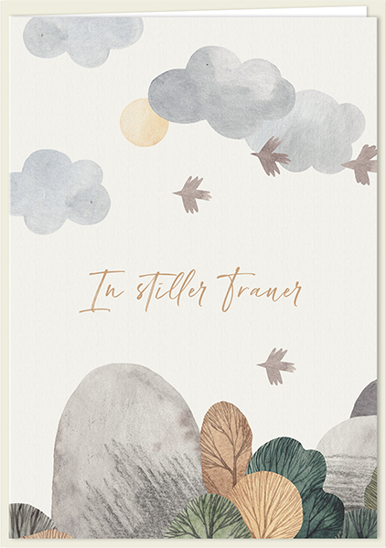 Faltkarte Naturpapier – In stiller Trauer (Vögel) Faltkarte Naturpapier - In stiller Trauer (Vögel)