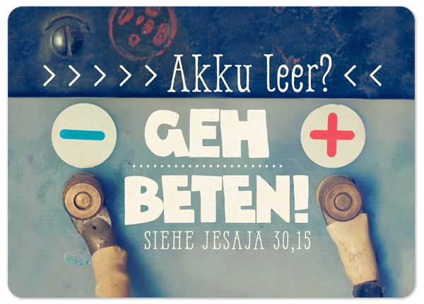 XL-Postkarte Big Blessing - Akku leer XL-Postkarte Big Blessing - Akku leer