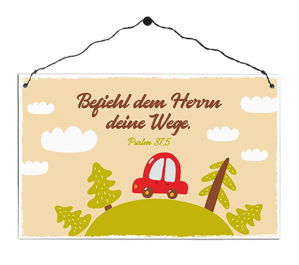 Holzschild rechteckig – Befiehl (Auto) Holzschild groß - Befiehl (Auto)
