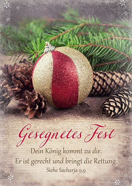 Postkarte - Gesegnetes Fest- Dein König kommt Postkarte - Gesegnetes Fest- Dein König kommt