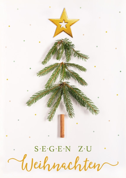 Postkarte - Segen zu Weihnachten (Baum) Postkarte - Segen zu Weihnachten (Baum)