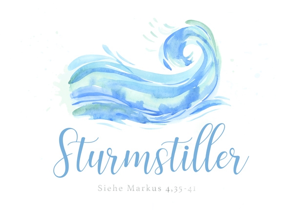 XL-Postkarte Big Blessing Silber - Sturmstiller (Welle)