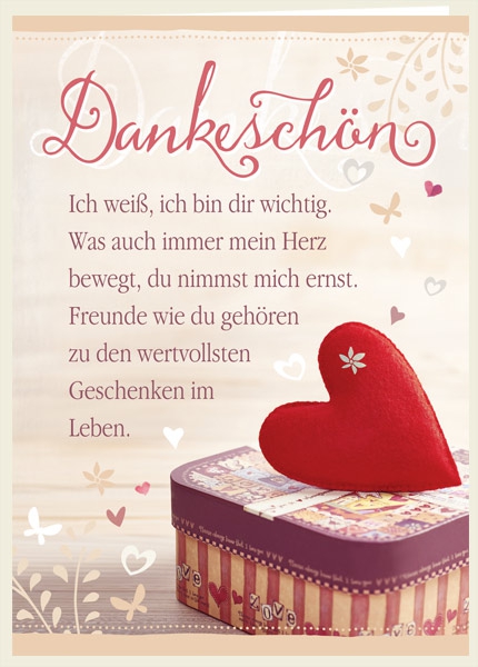 Faltkarte - Dankeschön - Ich weiß... Faltkarte - Dankeschön - Ich weiß...