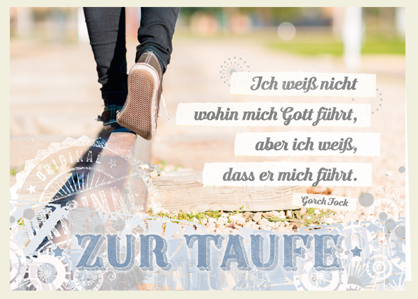 Faltkarte - Zur Taufe - Wohin mich Gott führt Faltkarte - Zur Taufe - Wohin mich Gott führt