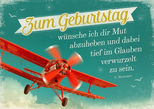 Postkarte - Zum Geburtstag - Abheben Postkarte - Zum Geburtstag - Abheben