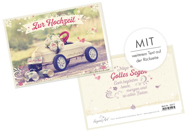 Faltkarte - Zur Hochzeit - Just married Faltkarte - Zur Hochzeit - Just married