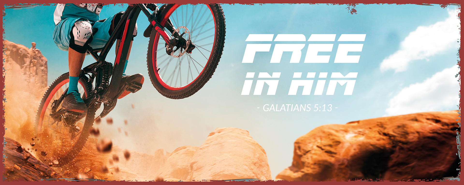 Metallschild lang - Free in him