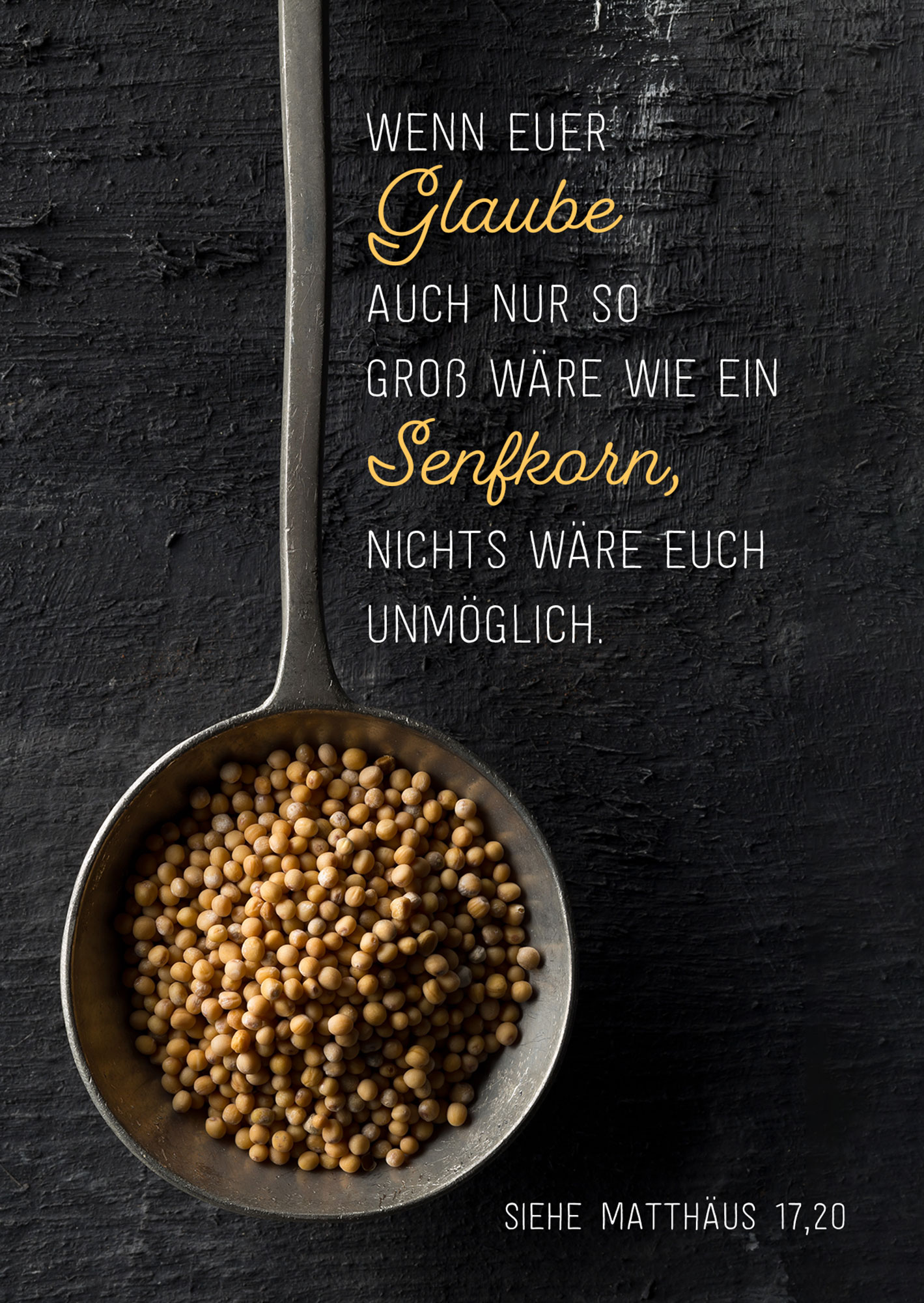 Postkarte – Nicht wäre euch unmöglich (Senfkorn) Postkarte - Nicht wäre euch unmöglich (Senfkorn)