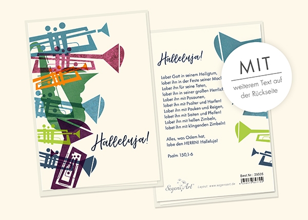 Faltkarte Naturpapier - Halleluja Faltkarte Naturpapier - Halleluja