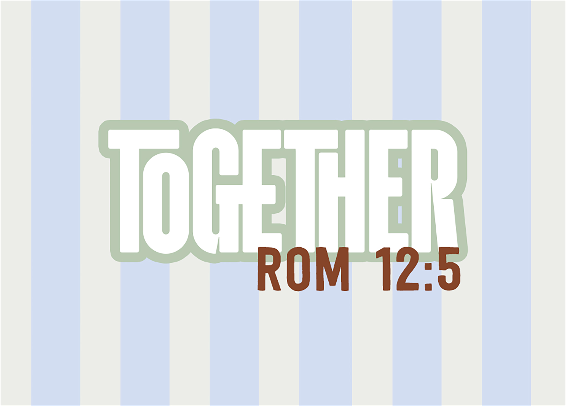 Minigrußkarte - Together - Römer 12,5