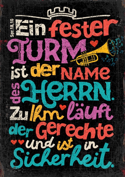 Postkarte - Ein fester Turm Postkarte - Ein fester Turm