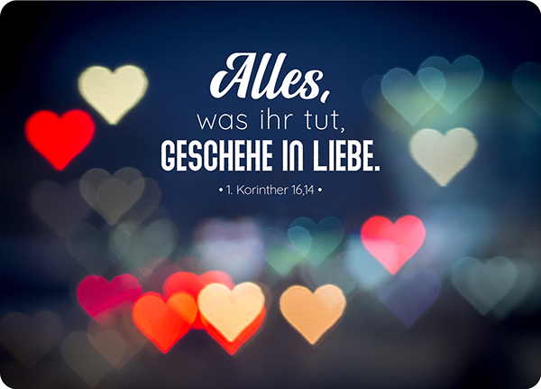 XL-Postkarte Big Blessing -  Liebe - Jahreslosung 2024 (blau)