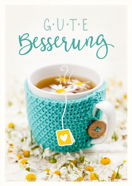 Postkarte - Gute Besserung (Tee) Postkarte - Gute Besserung (Tee)