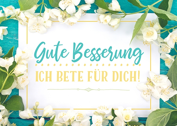 Postkarte - Gute Besserung (Blüten) Postkarte - Gute Besserung (Blüten)