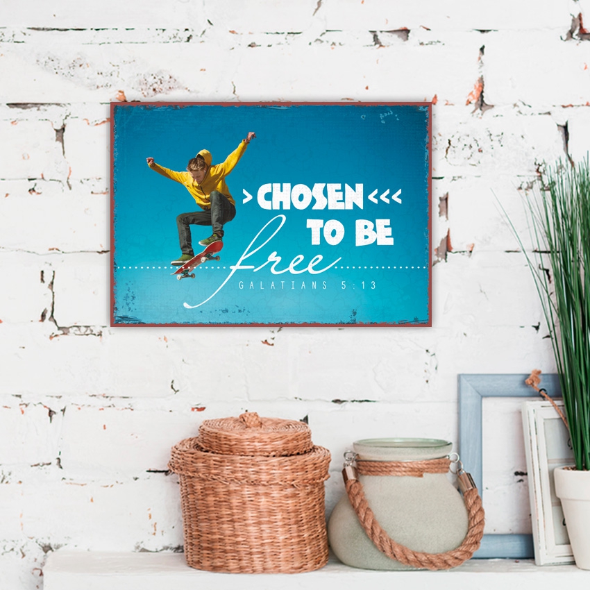 Metallschild klein - Chosen to be free Metallschild klein - Chosen to be free