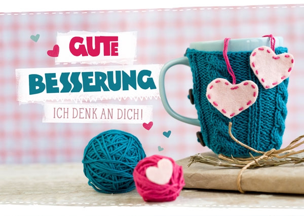 Postkarte - Gute Besserung - Ich denk an dich! Postkarte - Gute Besserung - Ich denk an dich!