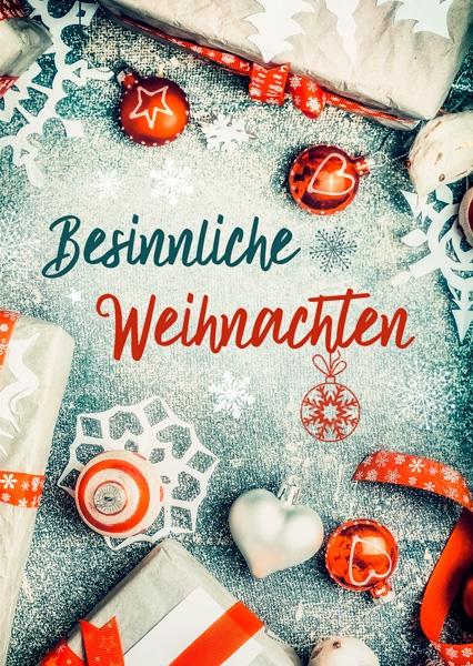 Postkarte - Besinnliche Weihnachten (Schneeflocken) Postkarte - Besinnliche Weihnachten (Schneeflocken)